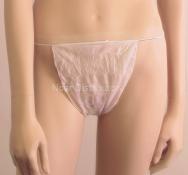 DISPOSABLE THONG BIKINI WHITE, 6pk